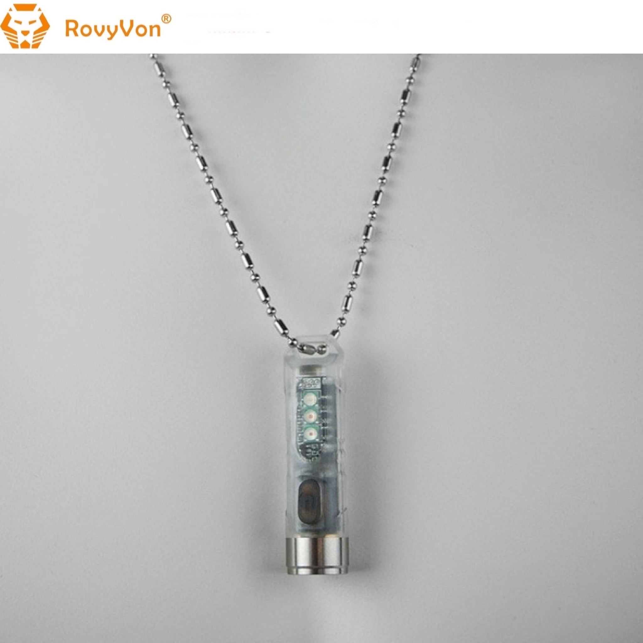 Torcia EDC RovyVon A6 Corpo Trasparente 300 Lumen LED NICHIA 219 C | Ricaricabile USB