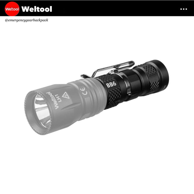 Weltool BB6 Body+TC68N Tailcap ชุดลำตัวสั้นสำหรับ LH1 - Emergency Gear Backpack