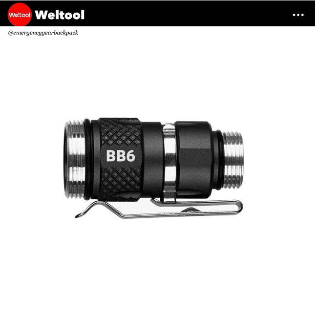 Weltool BB6 Body+TC70 Tailcap ชุดลำตัวสั้นสำหรับ LH8 - Emergency Gear Backpack