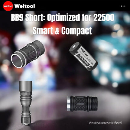 Weltool BB9 Short Body for W3Pro/ W3Plus/ W7/ T8Plus - Emergency Gear Backpack