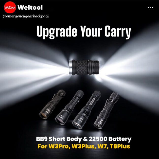 Weltool BB9 Short Body for W3Pro/ W3Plus/ W7/ T8Plus - Emergency Gear Backpack
