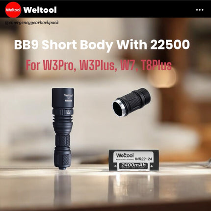 Weltool BB9 Short Body for W3Pro/ W3Plus/ W7/ T8Plus - Emergency Gear Backpack