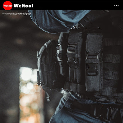 Weltool FH5 V2.0 CORDURA Flashlight Holster - Emergency Gear Backpack
