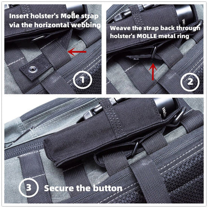 Weltool FH5 V2.0 CORDURA Flashlight Holster - Emergency Gear Backpack