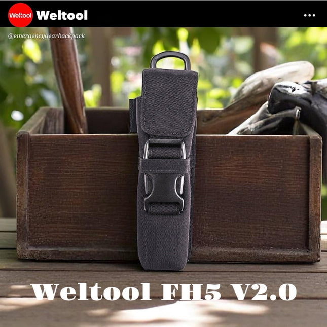 Weltool FH5 V2.0 CORDURA Flashlight Holster - Emergency Gear Backpack