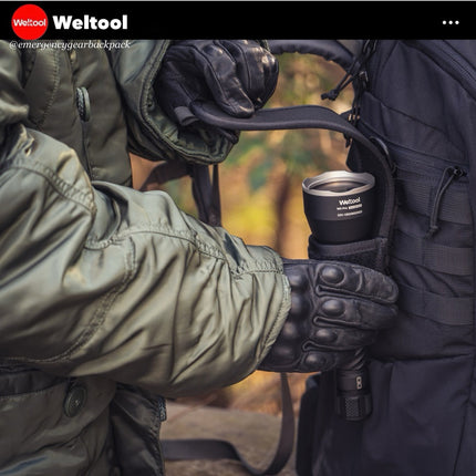Weltool FH6 V2.0 Semi - closed Nylon Flashlight Holster for W4Pro/ W5Pro - Emergency Gear Backpack