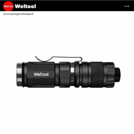 Weltool LH1 Head 686 Lumens 89,600CD 597M Tactical Flashlight - Emergency Gear Backpack