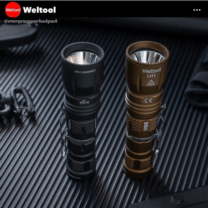 Weltool LH1 Head 686 Lumens 89,600CD 597M Tactical Flashlight - Emergency Gear Backpack