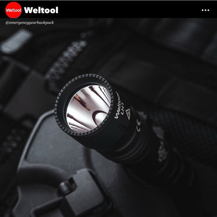 Weltool LH1 Head 686 Lumens 89,600CD 597M Tactical Flashlight - Emergency Gear Backpack