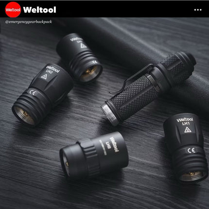 Weltool LH1 Head 686 Lumens 89,600CD 597M Tactical Flashlight - Emergency Gear Backpack