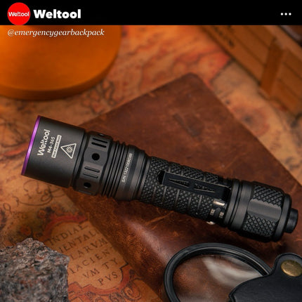 Weltool M4 - 365 Professional UV Flashlight - Emergency Gear Backpack