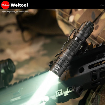 Weltool T1 Pro V3 EDC Flashlight 600 Lumens 313M - Emergency Gear Backpack