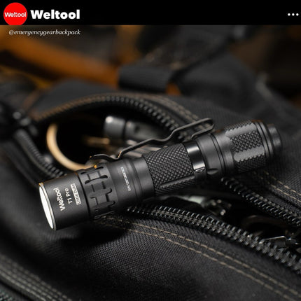 Weltool T1 Pro V3 EDC Flashlight 600 Lumens 313M - Emergency Gear Backpack