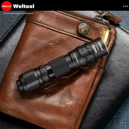 Weltool T1 Pro V3 EDC Flashlight 600 Lumens 313M - Emergency Gear Backpack