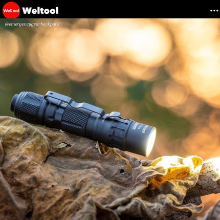 Weltool T1 Pro V3 EDC Flashlight 600 Lumens 313M - Emergency Gear Backpack