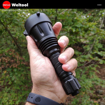 Weltool T11 Focused Long Throw Searchlight 743 Lumens 680M - Emergency Gear Backpack