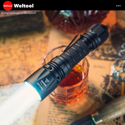 Weltool T12 Plus Nine Dragons 3TAC Tactical Flashlight 2000 Lumens 750M - Emergency Gear Backpack