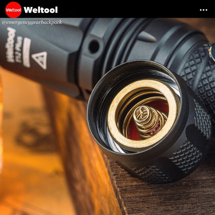 Weltool T12 Plus Nine Dragons 3TAC Tactical Flashlight 2000 Lumens 750M - Emergency Gear Backpack