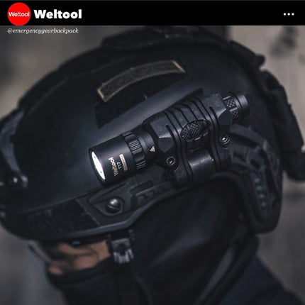 Weltool T17 "Ironclad Virtue" Durable Tactical Flashlight 600 Lumens 239M - Emergency Gear Backpack