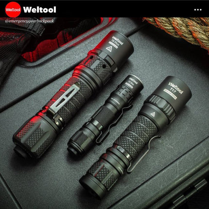 Weltool T17 "Ironclad Virtue" Durable Tactical Flashlight 600 Lumens 239M - Emergency Gear Backpack