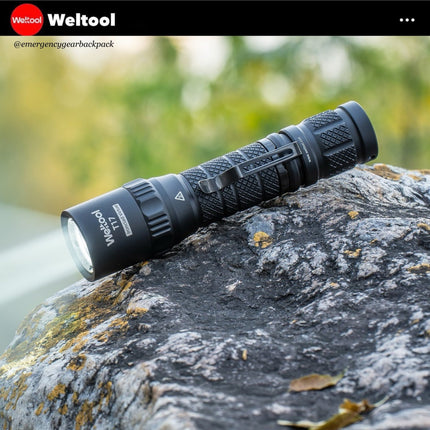 Weltool T17 "Ironclad Virtue" Durable Tactical Flashlight 600 Lumens 239M - Emergency Gear Backpack