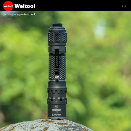 Weltool T2 TAC Tactical Flashlight 1900 Lumens 431M - Emergency Gear Backpack