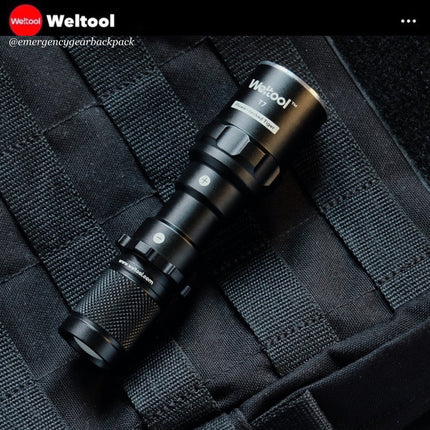 Weltool T7 Compact Tactical Flashlight 296 Lumens 201M - Emergency Gear Backpack