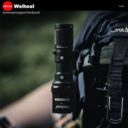 Weltool T7 Compact Tactical Flashlight 296 Lumens 201M - Emergency Gear Backpack