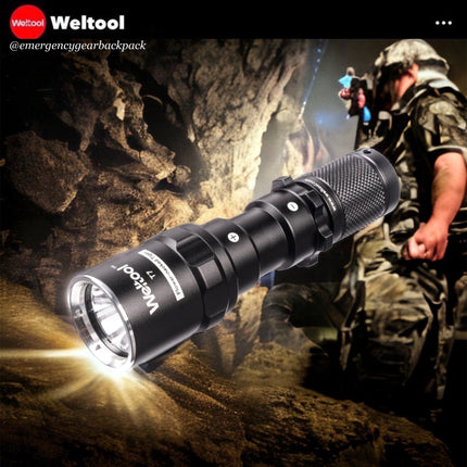 Weltool T7 Compact Tactical Flashlight 296 Lumens 201M - Emergency Gear Backpack