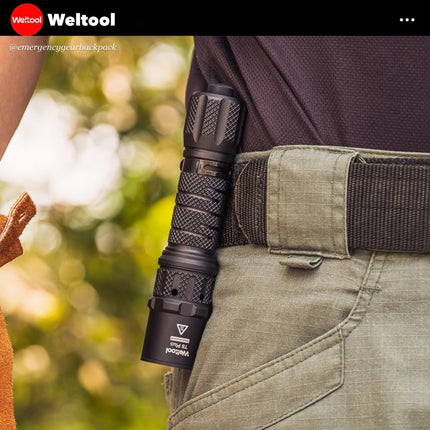 Weltool T8Plus TAC Tactical Flashlight 2180 Lumens 636M - Emergency Gear Backpack