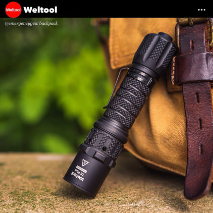 Weltool T8Plus TAC Tactical Flashlight 2180 Lumens 636M - Emergency Gear Backpack