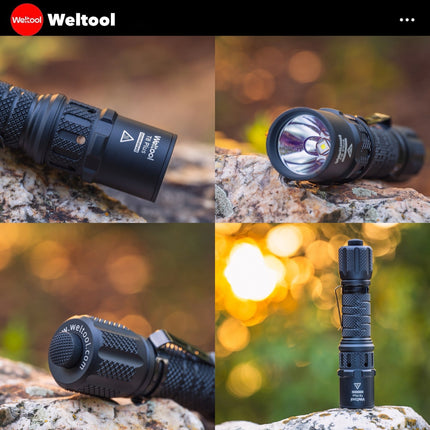 Weltool T8Plus TAC Tactical Flashlight 2180 Lumens 636M - Emergency Gear Backpack
