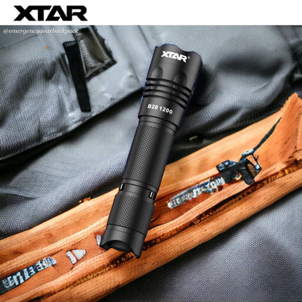 XTAR B20 1200 Sports Flashlight 1200LMS 240M - Emergency Gear Backpack