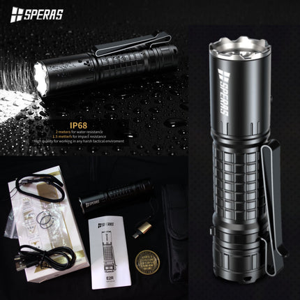 SPERAS E2R 1500LMS 267M 21700 EDC Flashlight