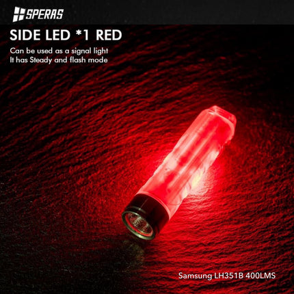 SPERAS S11 400LMS EDC Keychain Flashlight