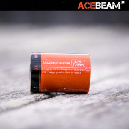 ACEBEAM ARC26350HC-200A 2000mAh 3.7V High-drain Micro USB Rechargeable Li-ion Battery