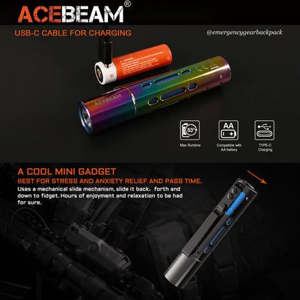 ACEBEAM Rider RX Fidget EDC Flashlight