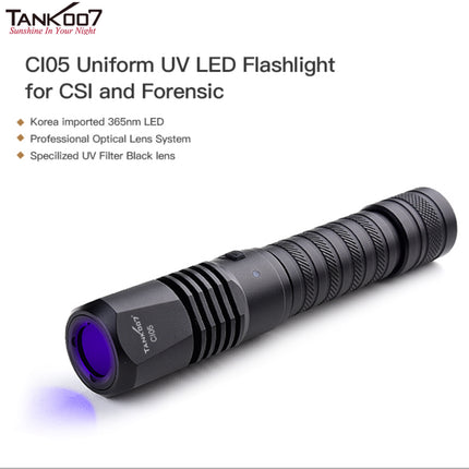 TANK007 CI05 Uniform UV LED Flashlight for CSI and Forensic