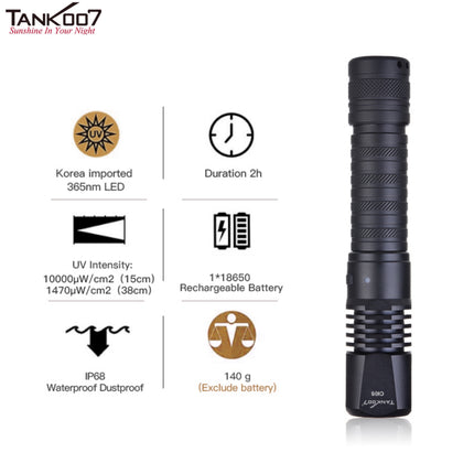 TANK007 CI05 Uniform UV LED Flashlight for CSI and Forensic