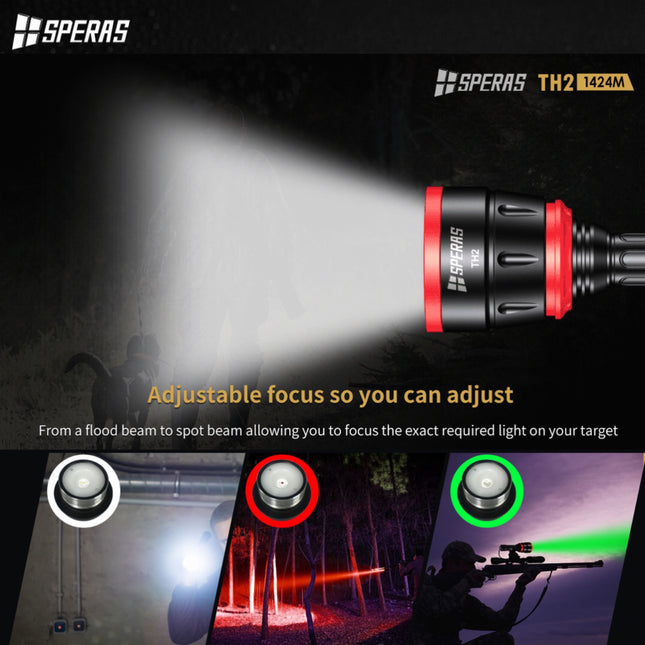 SPERAS TH2 Zoomable Tactical Flashlight