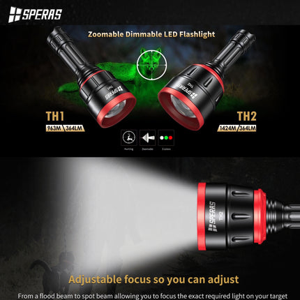 SPERAS TH2 Zoomable Tactical Flashlight
