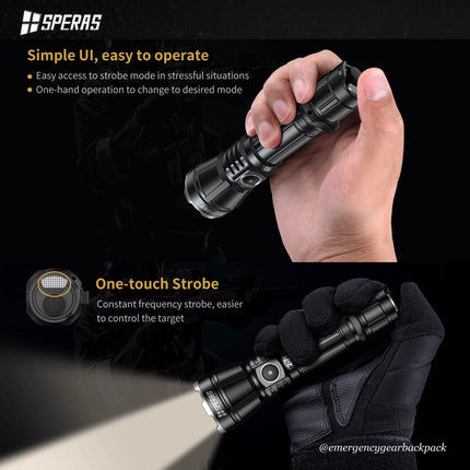 SPERAS T2-70 3300LMS 280M Tactical Flashlight