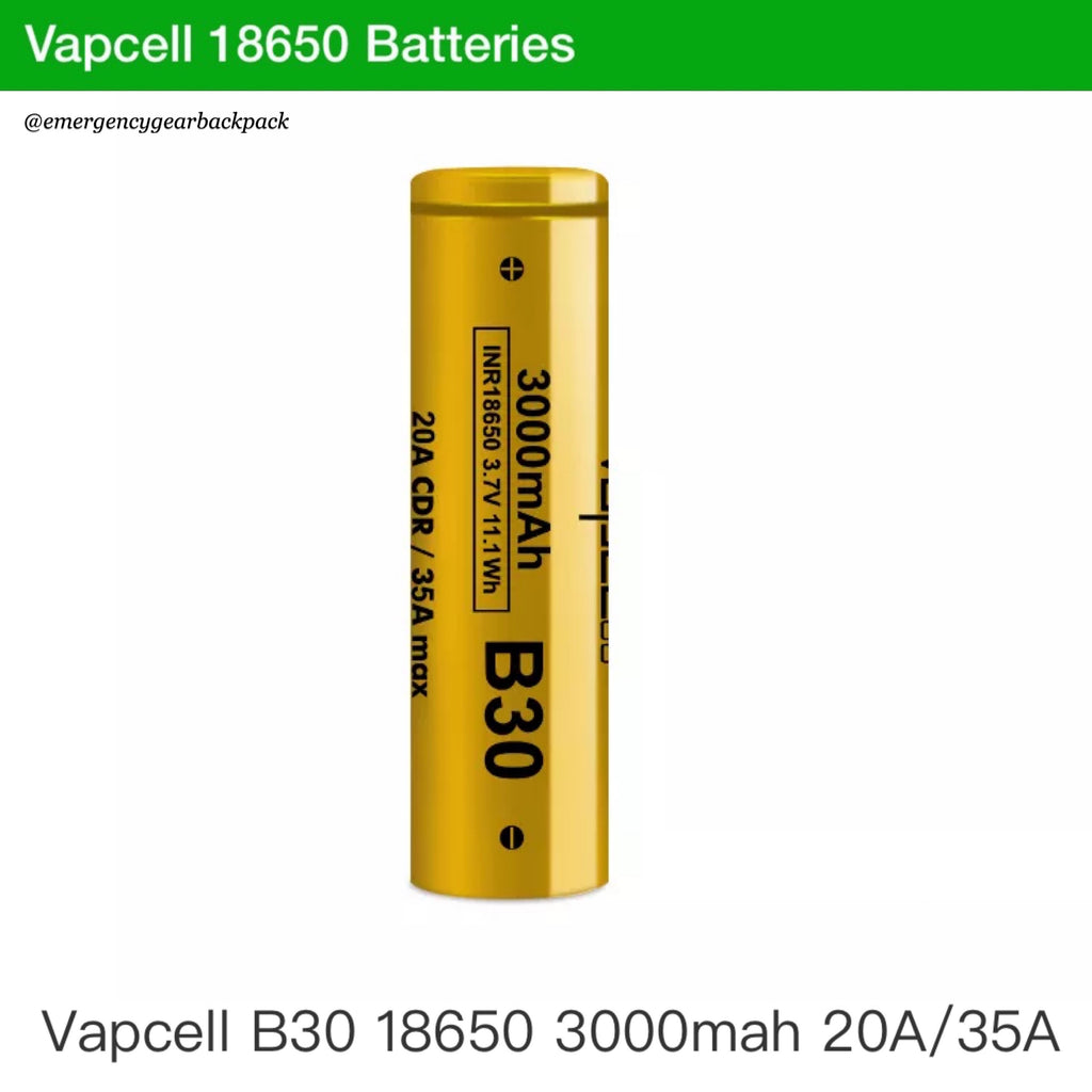 Vapcell B30 INR18650 3000mAh 3.7V 35A