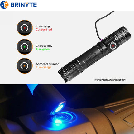 BRINYTE PT28 Oathkeeper 1600LMS 245M Tactical Flashlight