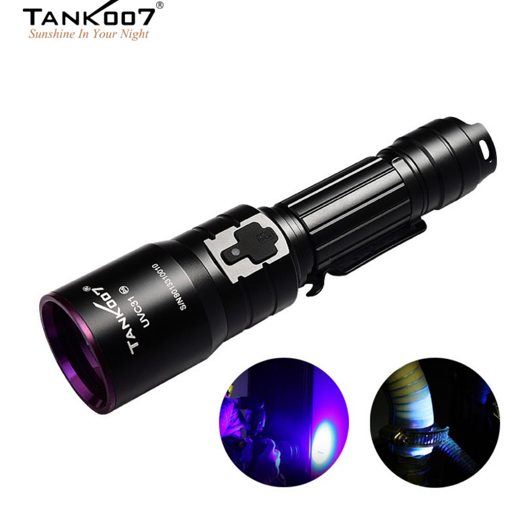 TANK007 UVC31 365nm 5W High Power Pure UV Flashlight