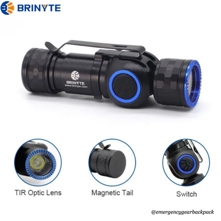 Brinyte HL16 Noctua Headlamp 520LMS 140M - | Emergency Gear Backpack Thailand