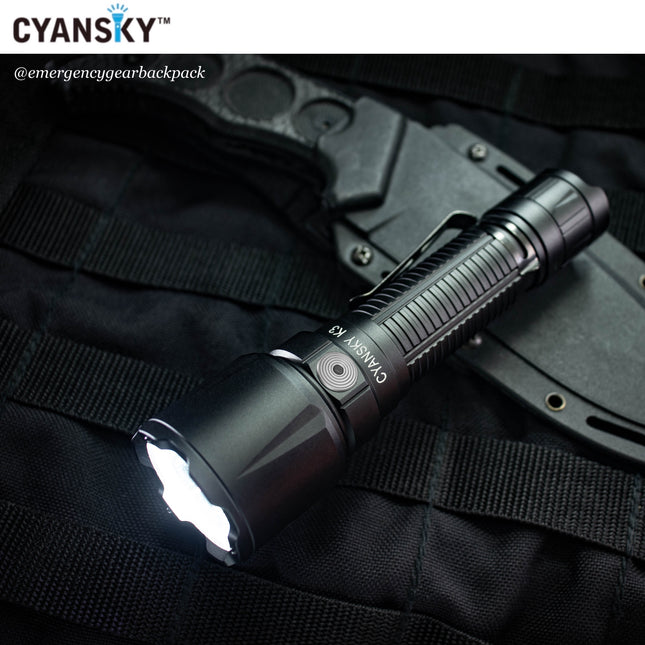 Cyansky K3 V2.0 Tactical Flashlight 2000LMS 700M