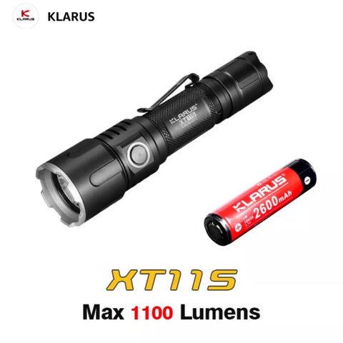 Klarus XT11S 1100LMS 330M Compact Tactical Flashlight