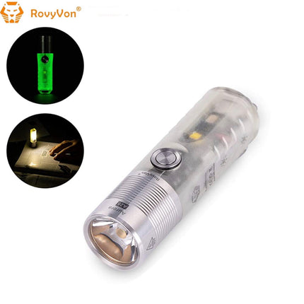 RovyVon Aurora A25 White/UV Green GITD 1000 Lumens EDC Keychain Flashlight