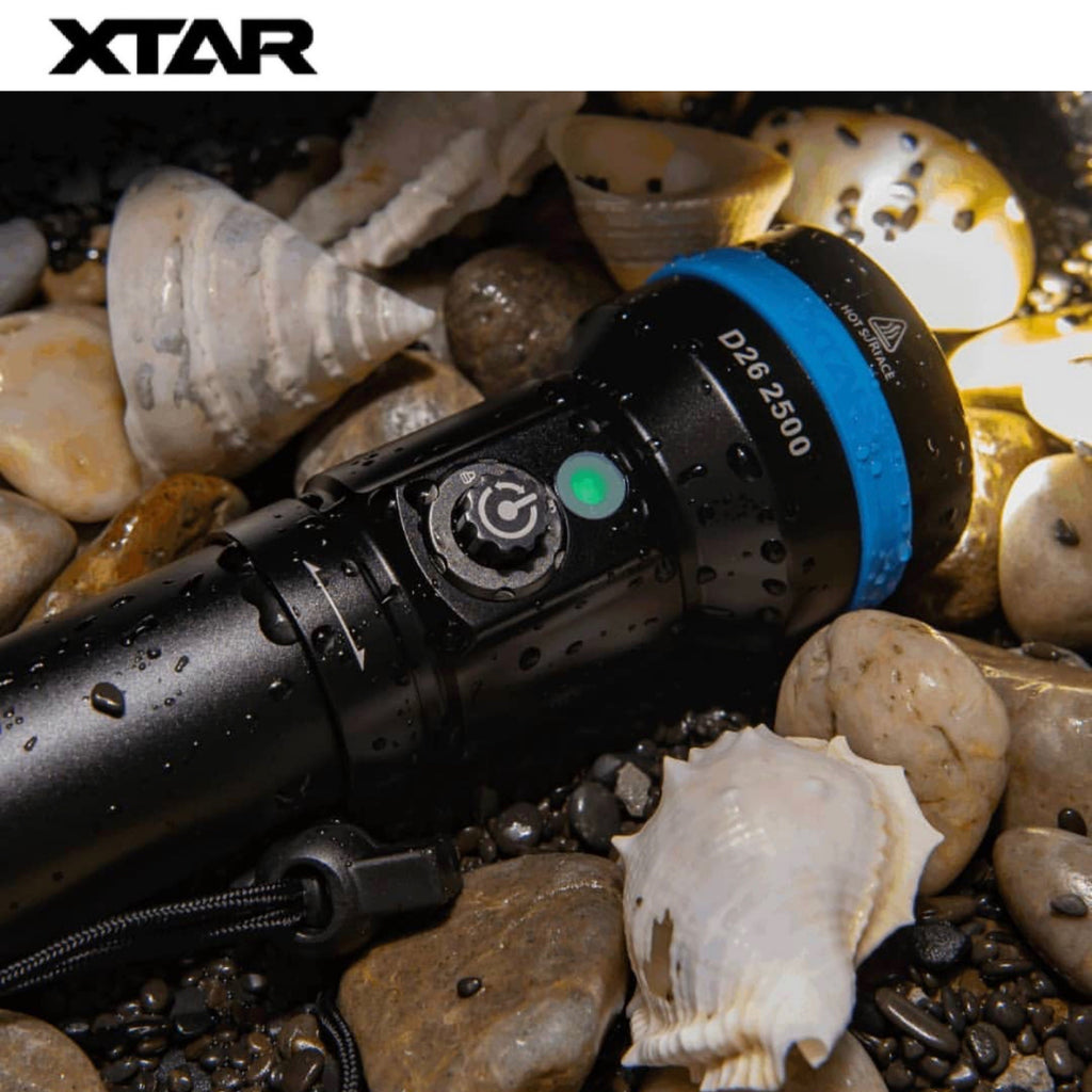 XTAR D26 2500LMS 100M Diving Flashlight (Long Body Version)